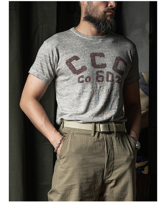 ２色展開◆CCCプリズナー 染み込みプリントＴシャツ◆XS～3XL