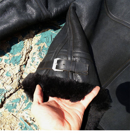 ★ブラックムートン B-3フライトジャケット★S～5XL