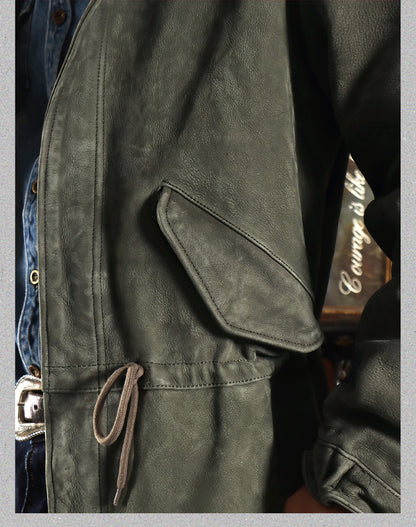 ◇ヴィンテージ復刻 ヌバックレザーM-51 フィッシュテイルコート◇