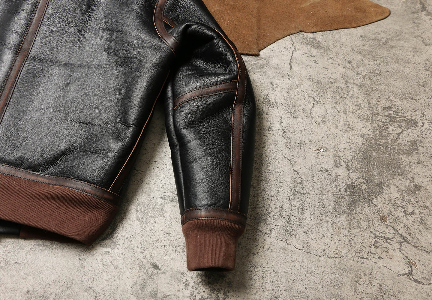 ☆オーストラリア産ムートン 切り替えA-2フライトジャケット☆S～3XL