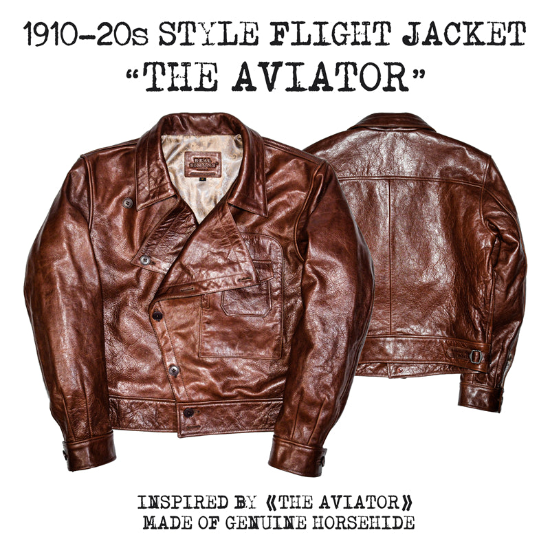 ヴィンテージ 復刻 ホースハイドレザー アビエイターAVAITORジャケットS～2XL