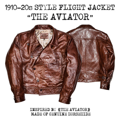 ヴィンテージ 復刻 ホースハイドレザー アビエイターAVAITORジャケットS～2XL