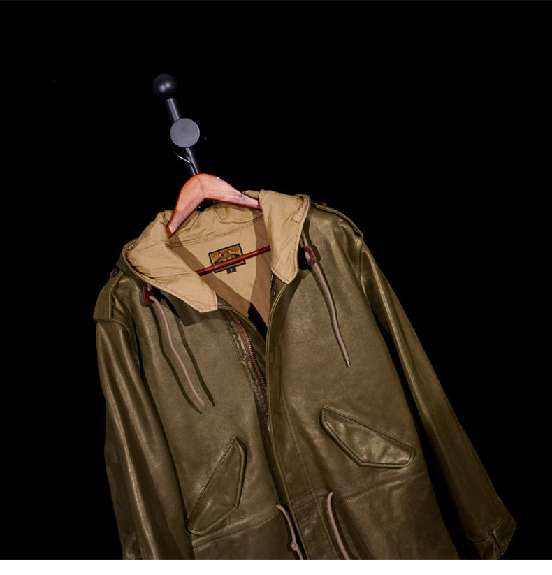 3色展開◇ヴィンテージ復刻 カウレザーM-51 フィッシュテイルコート◇