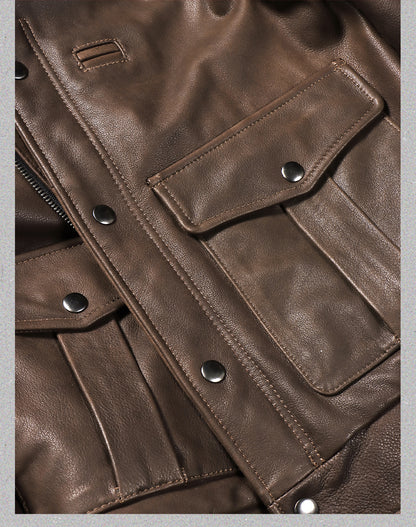 ☆ヴィンテージ復刻カリフォルニアレンジャーカーフレザージャケット☆S～5XL