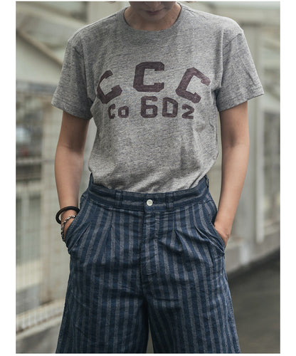 ２色展開◆CCCプリズナー 染み込みプリントＴシャツ◆XS～3XL