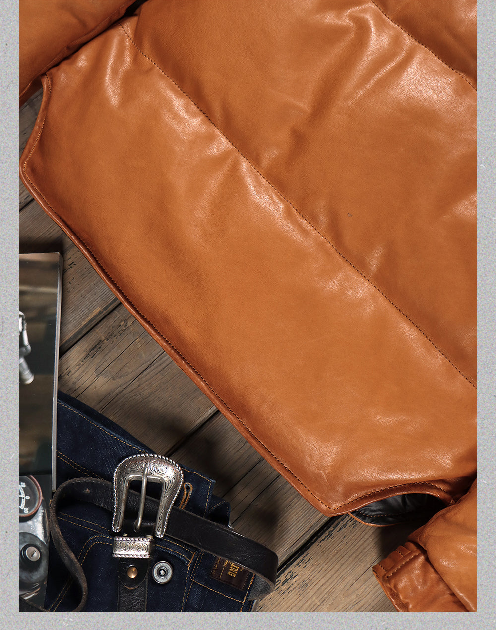 ◇シープレザーダウン ウエスタンステッチ ジャケット◇ S～5XL