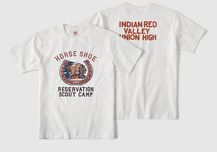 ２色展開◆indian red union highプリント Ｔシャツ◆S～2XL