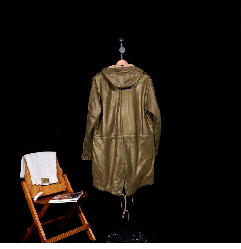 3色展開◇ヴィンテージ復刻 カウレザーM-51 フィッシュテイルコート◇