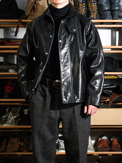 ▲細部のディテールまで完璧な拘り▲オイルワックス加工カウレザー ジャケット▼S/M/L