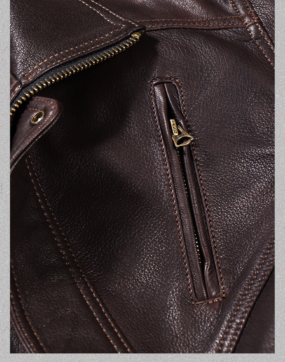 2色展開△水染ゴートレザー  ブルゾン▽ S～5XL