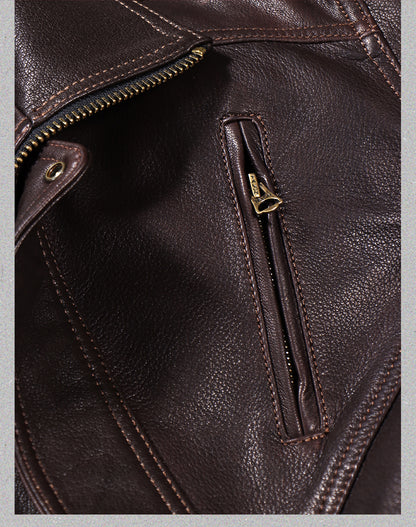 2色展開△水染ゴートレザー  ブルゾン▽ S～5XL