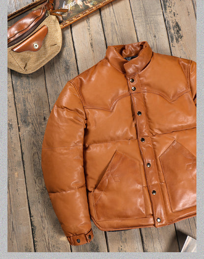 ◇シープレザーダウン ウエスタンステッチ ジャケット◇ S～5XL