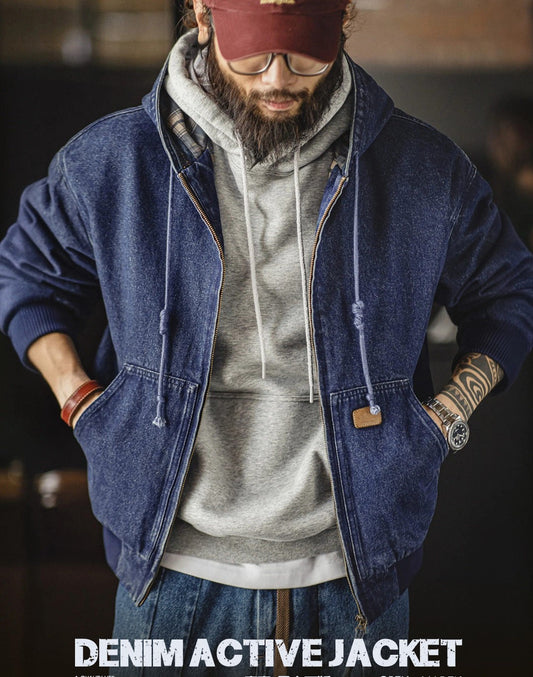 ▲ヴィンテージ J130復刻 10.5OZ デニム アクティブジャケット▼S～2XL