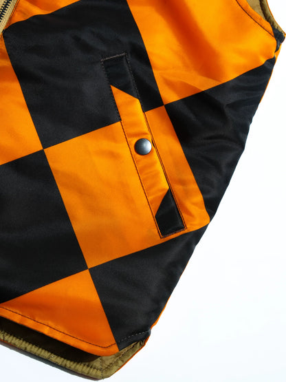 ▲ヴィンテージ復刻デザイン USAFラインクルーマン リバーシブルベスト▼S～3XL