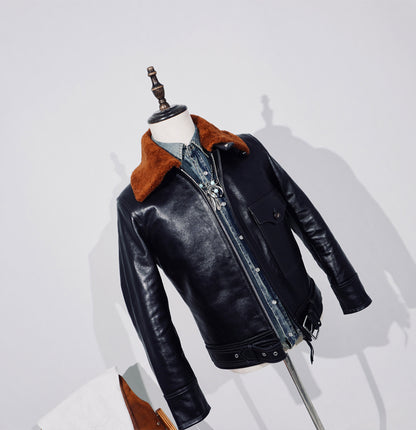 ★ヴィンテージ復刻 ホースハイドレザー B-2フライトジャケット★S～4XL