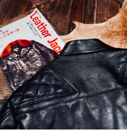 ✩細部のディテールまで完璧な拘り 植物タンニン鞣しホースハイドレザーモーターサイクルジャケット✩S～4XL