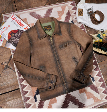 1940's VINTAGE復刻 カウレザー使用 スポーツジャケット S～3XL