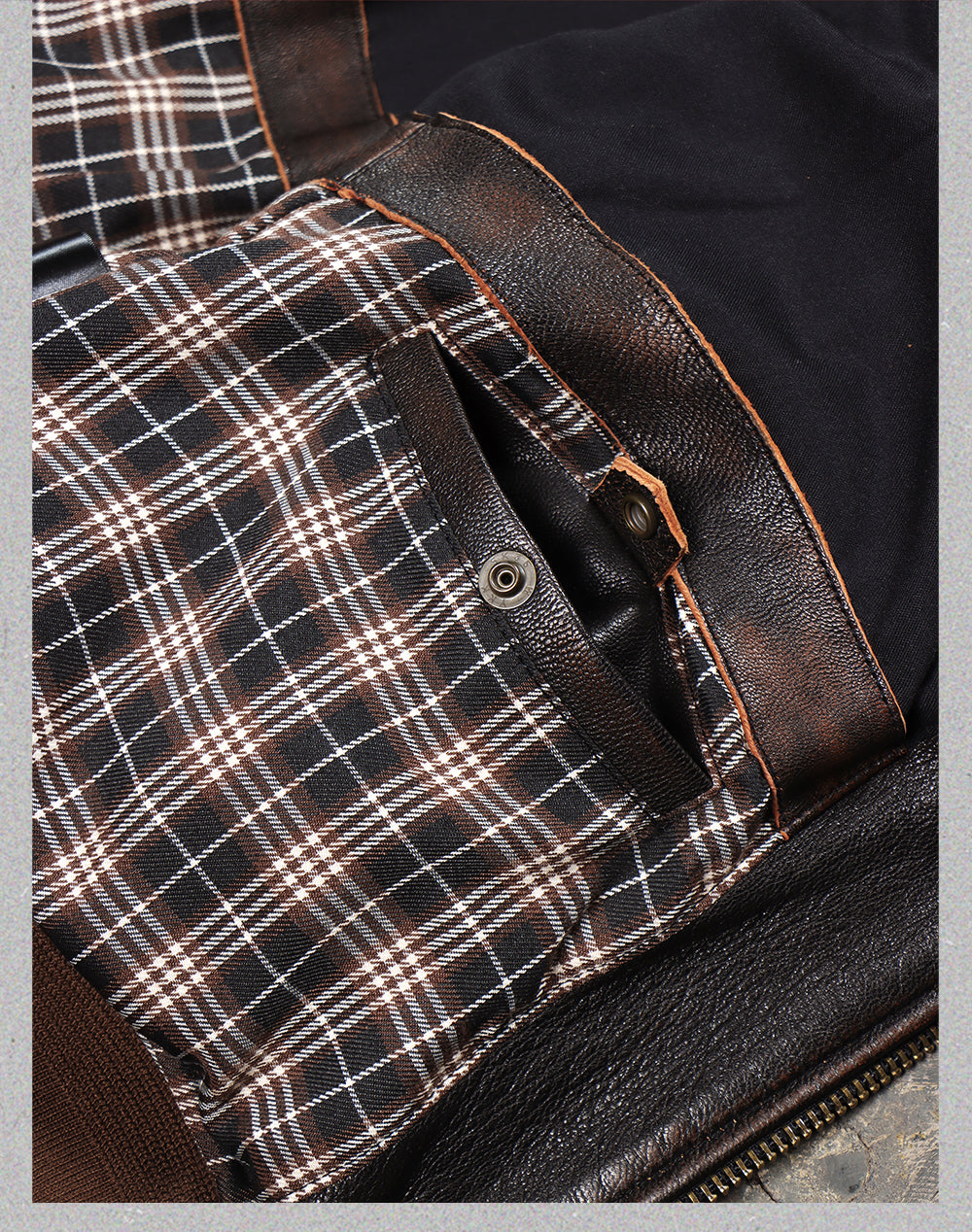 △ヴィンテージ復刻 植物タンニン鞣し茶芯ゴートレザー A-2ジャケット