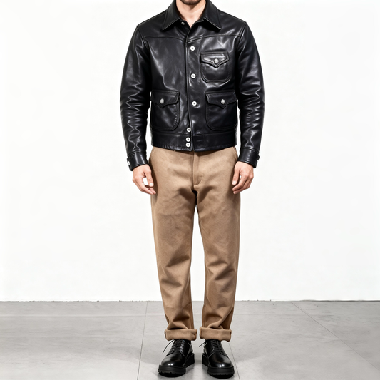 ☆コンチョボタン ウォッシュ シープレザー ウエスタンジャケット☆S～4XL