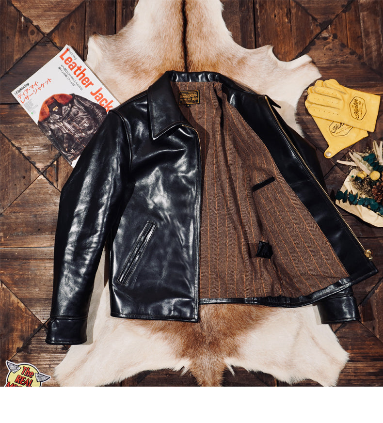 ☆ホースハイドレザー シングルライダースジャケット☆ – quietman clothes