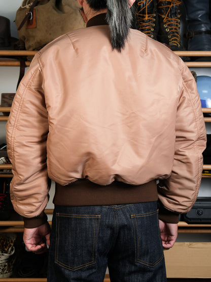 真冬にも▲リバーシブルデザイン チェッカー柄MA-1ジャケット 中綿入り▼S～2XL