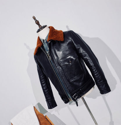 ★ヴィンテージ復刻 ホースハイドレザー B-2フライトジャケット★S～4XL