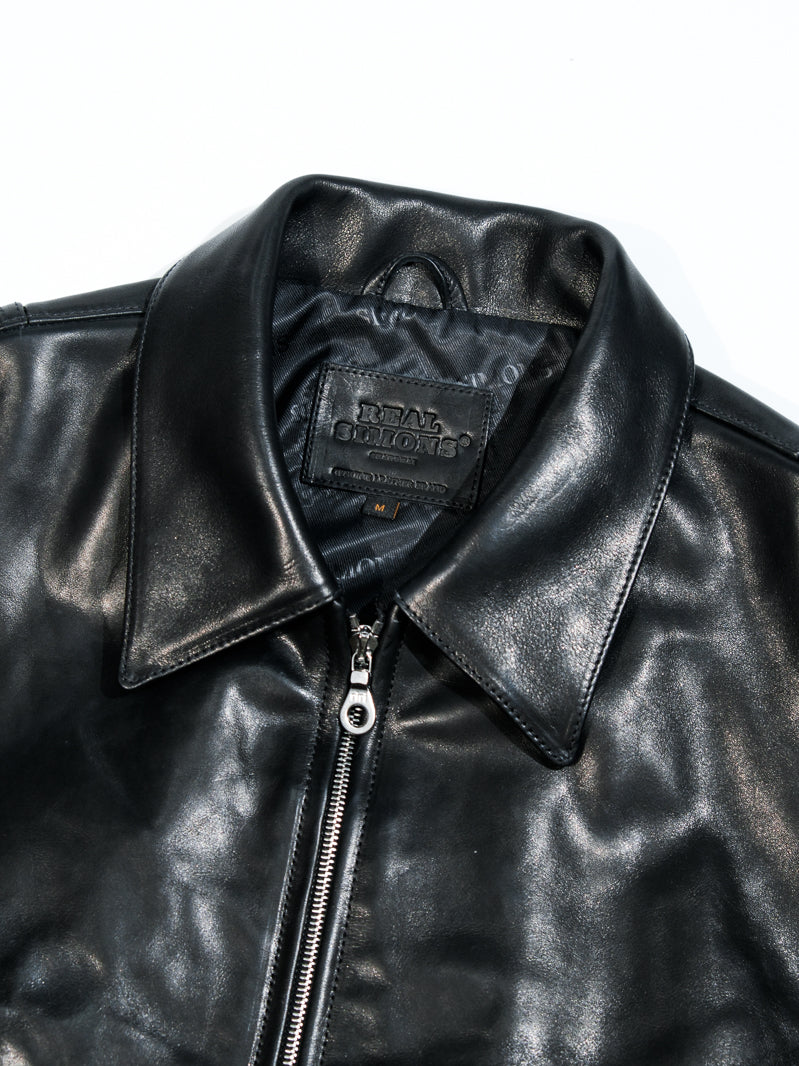 ◇ririジップ◇ヴィンテージ復刻 オイルカーフレザー ジャケット◇S/M/Lサイズ