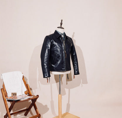 ◇ヴィンテージ復刻 植物タンニン鞣しホースハイドレザー CHP ポリスジャケット◇