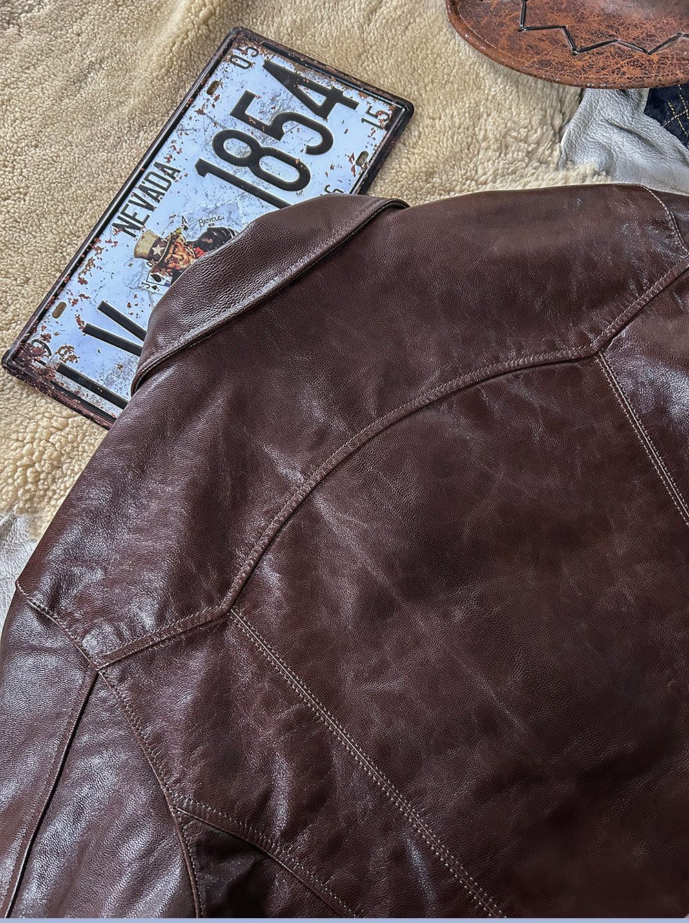30’s ヴィンテージ復刻 オイルゴートレザージャケット M～4XL