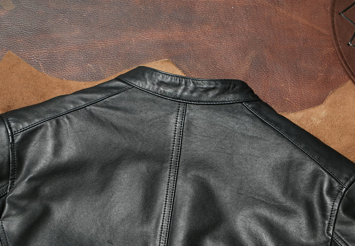 ▲30’ｓ復刻デザイン カーフレザー シングルライダース ジャケット▼M～5XL