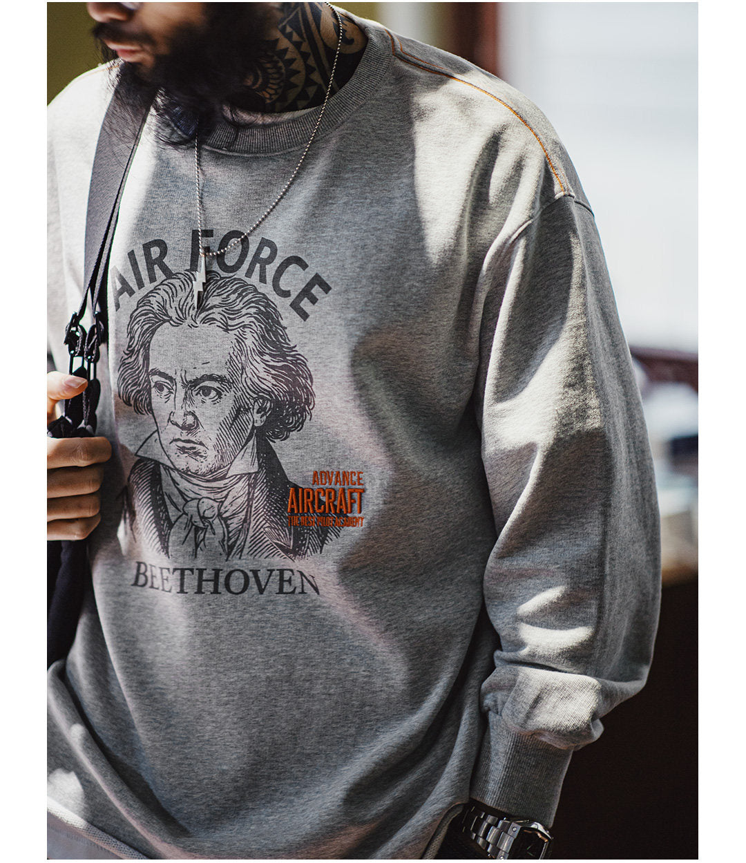 ◆ヴィンテージ モディファイ デザイン ベートーヴェンプリント スウェット◆S～2XL