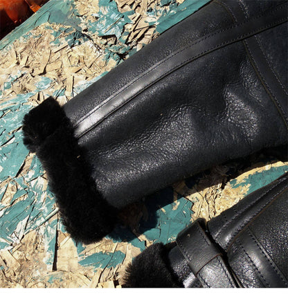 ★ブラックムートン B-3フライトジャケット★S～5XL