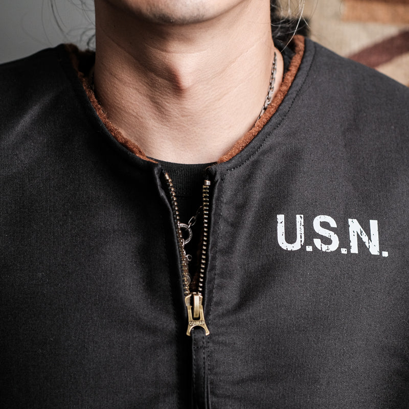 ◇USNステンシル入り 防寒性も抜群 ヴィンテージ復刻デッキベスト◇S～2XL