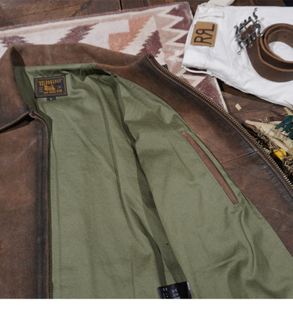 1940's VINTAGE復刻 カウレザー使用 スポーツジャケット S～3XL