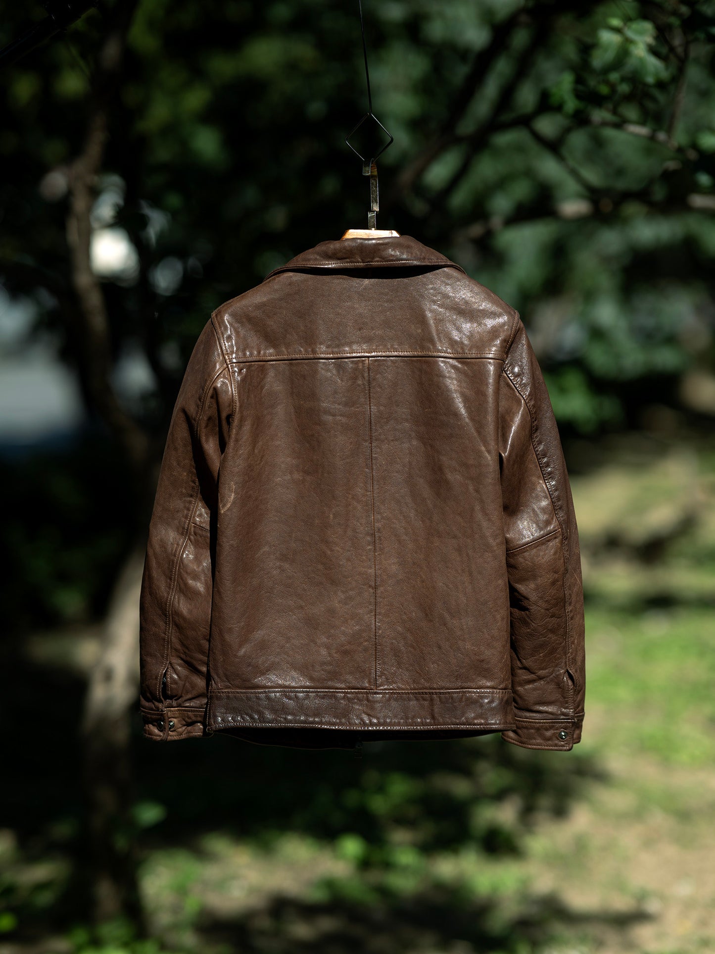 ★カウレザー スポーツジャケット★M～3XL ブラウン
