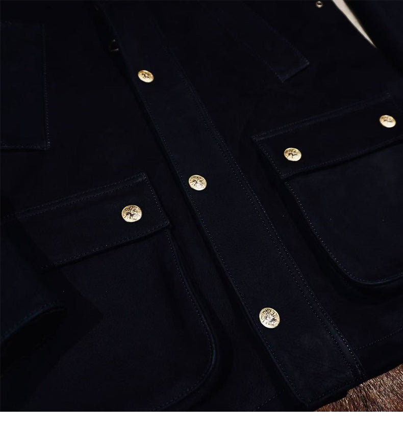 ３色展開▲細部のディテールまで完璧な拘り▲カウレザー ジャケット▼M～4XL