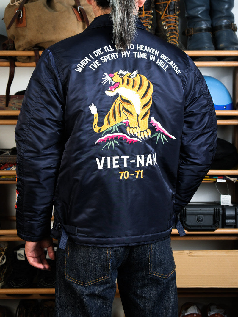4色展開△ヴィンテージ モディファイ デザイン A2デッキ ベトジャン▽S～3XL