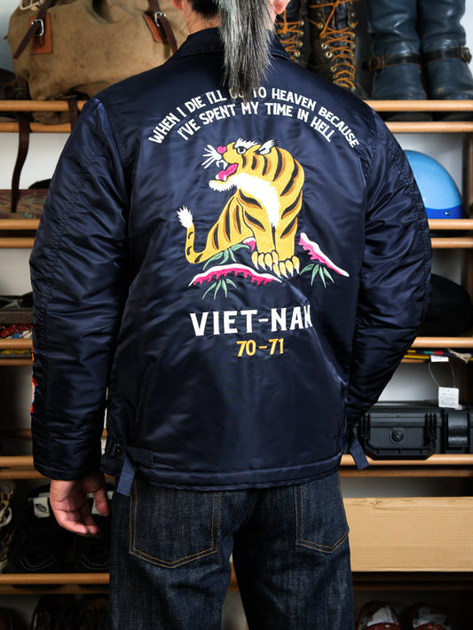 4色展開△ヴィンテージ モディファイ デザイン A2デッキ ベトジャン▽S～3XL