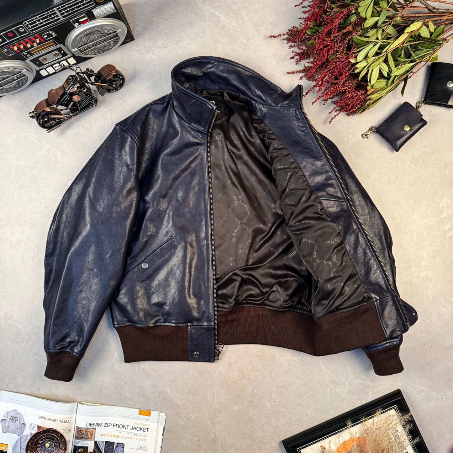 昨シーズン物売り切りセール★４色展開★シープレザー L-2 フライトジャケット★M～2XL