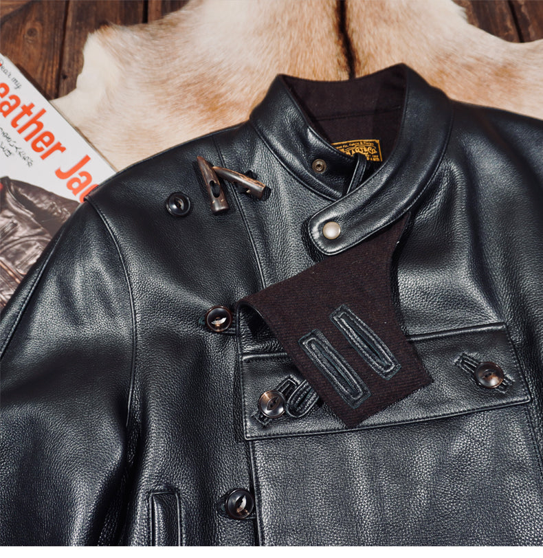 △細部のディテールまで完璧な拘り△スウェーデン軍 レザーモーター