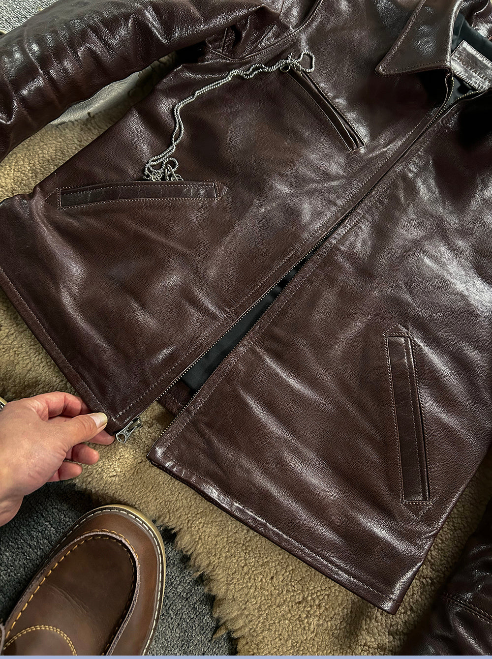 30’s ヴィンテージ復刻 オイルゴートレザージャケット M～4XL
