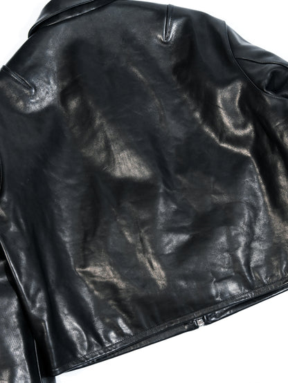 ◇ririジップ◇ヴィンテージ復刻 オイルカーフレザー ジャケット◇S/M/Lサイズ
