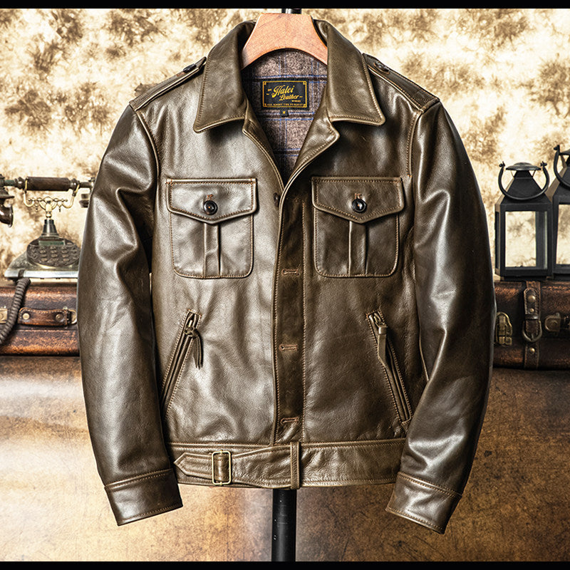 ☆1.6㎜ P37 カウレザージャケット☆S～3XL