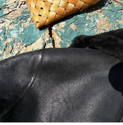 ★ブラックムートン B-3フライトジャケット★S～5XL