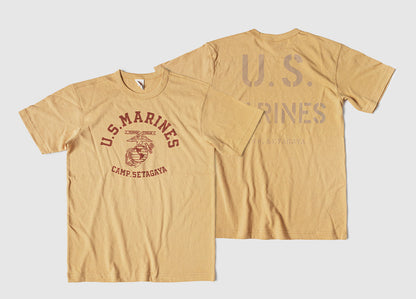 ２色展開◆色味、プリントの雰囲気もGOOD◆ヴィンテージ復刻 US MARINES プリント Ｔシャツ◆S～2XL