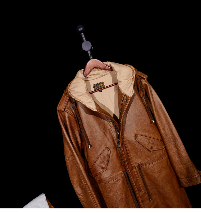 3色展開◇ヴィンテージ復刻 カウレザーM-51 フィッシュテイルコート◇