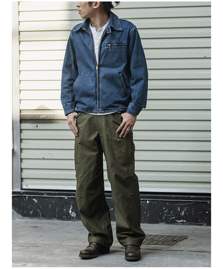 ☆ヴィンテージ70's  13OZ デニム トラックジップアップジャケット☆S～2XL