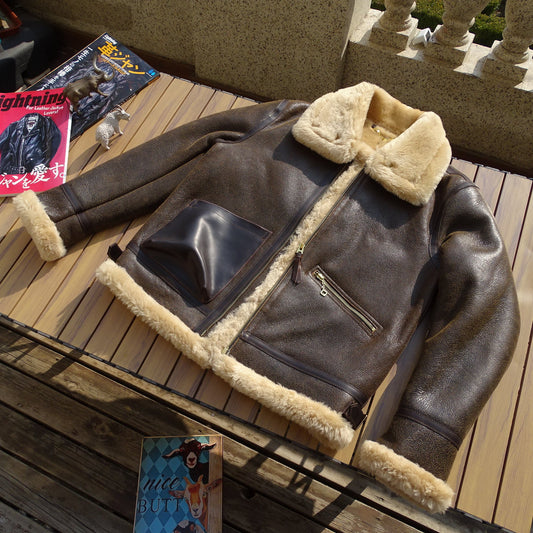 昨シーズン売り切りSALE◆B-3 ムートン フライトジャケット◆S～5XL/ブラウン